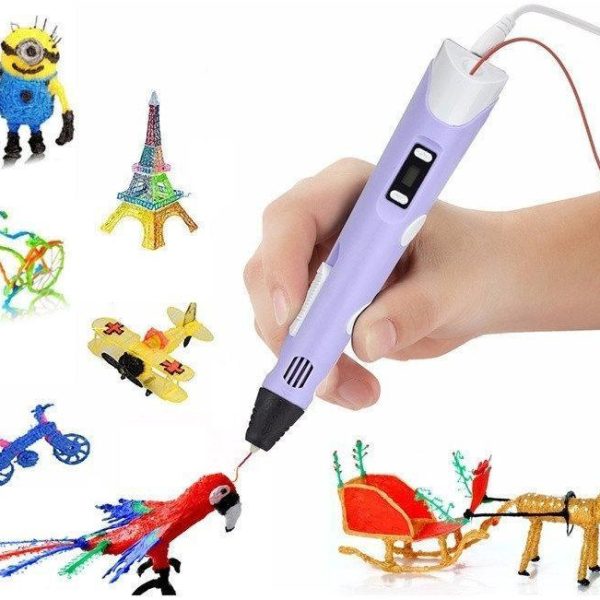 3D ручка c LCD дисплеем Pen 2 3Д принтер для рисования ФИОЛЕТОВАЯ