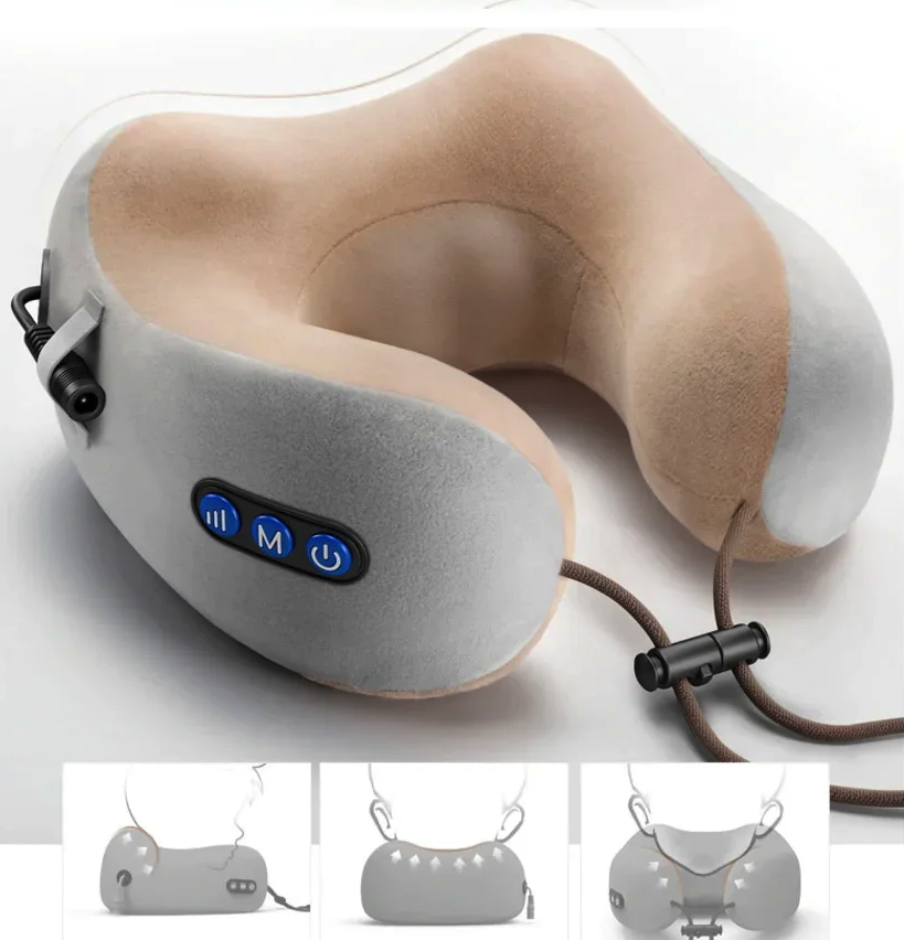 2462803231_massazhnaya-podushka-dlya Массажная подушка для шеи U-shaped massage pillow - Зображення 1