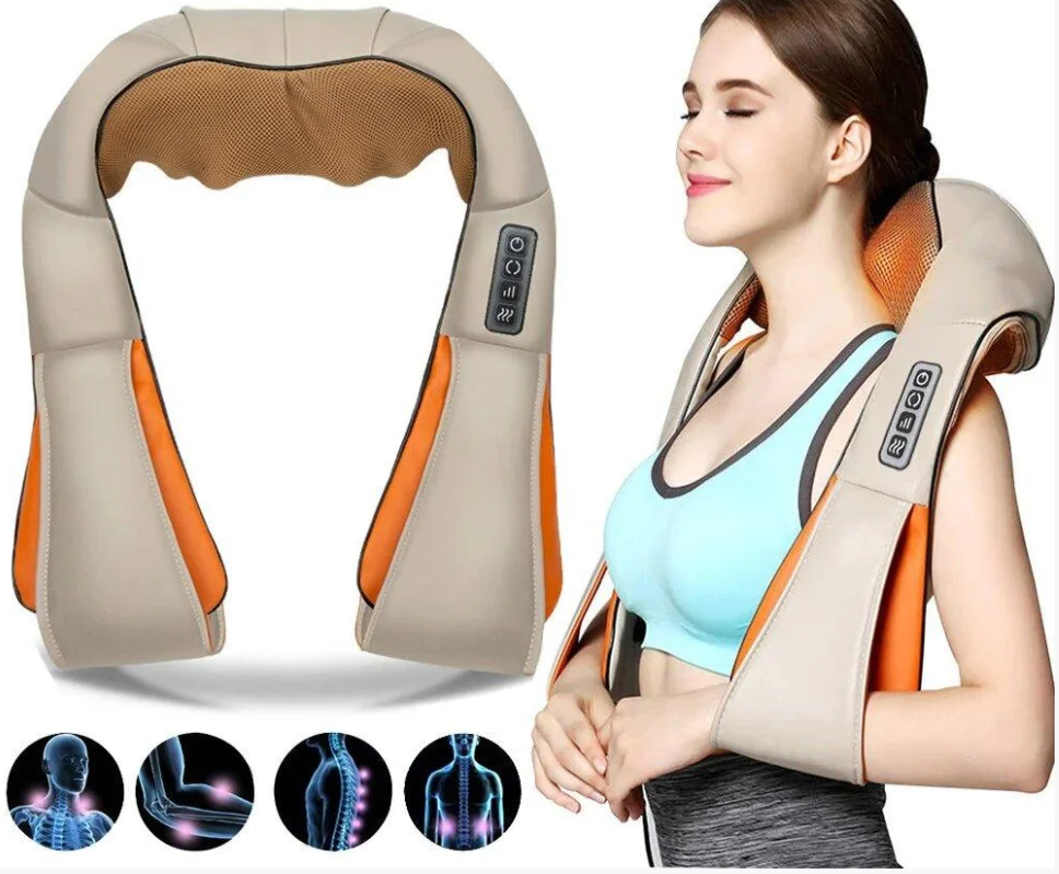 2625605027_rolikovyj-massazher-dlya Роликовый массажер для спины и шеи Massager of Neck Kneading - Зображення 1