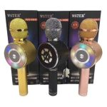 Караоке микрофон Wster WS-669 беспроводной микрофон со встроенным динамиком (USB, microSD, AUX, Bluetooth)