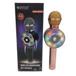 Караоке микрофон Wster WS-669 беспроводной микрофон со встроенным динамиком (USB, microSD, AUX, Bluetooth) — фото 3