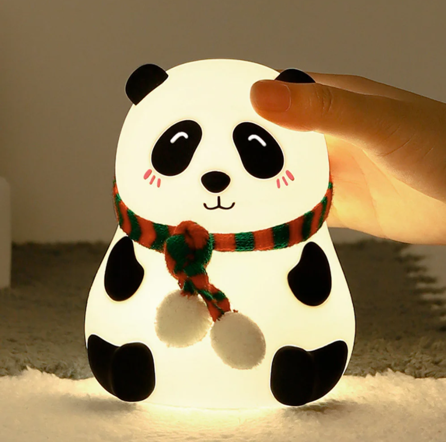 2729622236_nochnik-silikonovyj-panda Ночник силиконовый Панда LOSSO LJC-142-А (открытые глаза) - Зображення 1
