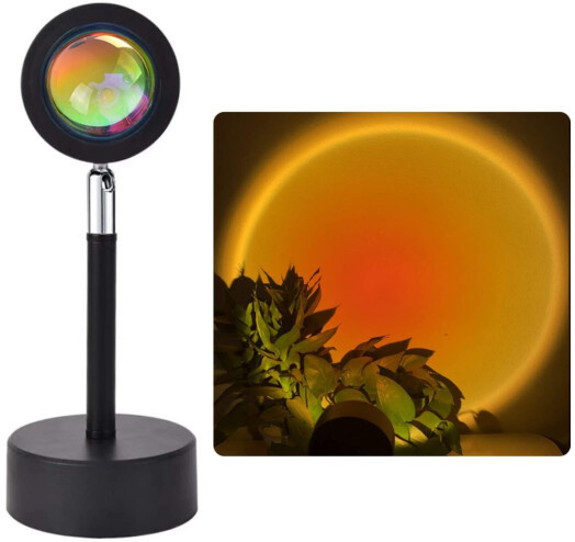 Проекционный светильник Sunset Lamp с эффектом заката, рассвета fm-23