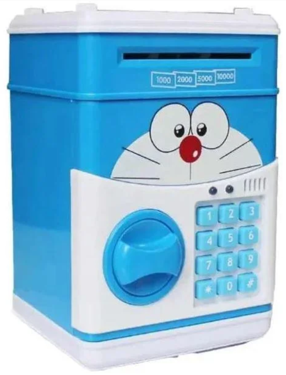 3535472293_detskaya-kopilka-sejf-kot Детская копилка-сейф Кот Синий с кодовым замком и купюроприемником - Зображення 1