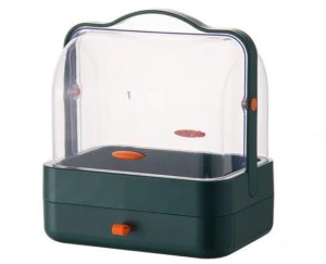 Органайзер для косметики 2 секции (зеленый) YM206 Single Drawer | Косметический органайзер — фото 2
