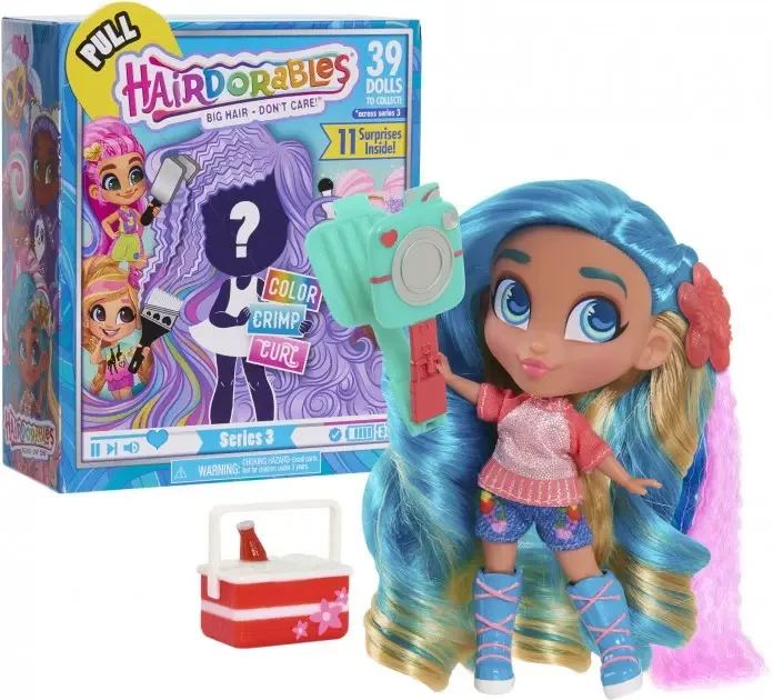 4046311780_igrushka-kukla-hairdorables Игрушка кукла Hairdorables Dolls серия 3 с аксессуарами Кукла в коробке кукла с длинными волосами - Зображення 1