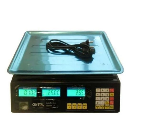 Весы электронные торговые со счетчиком цены Crystal CT-500 до 50 кг
