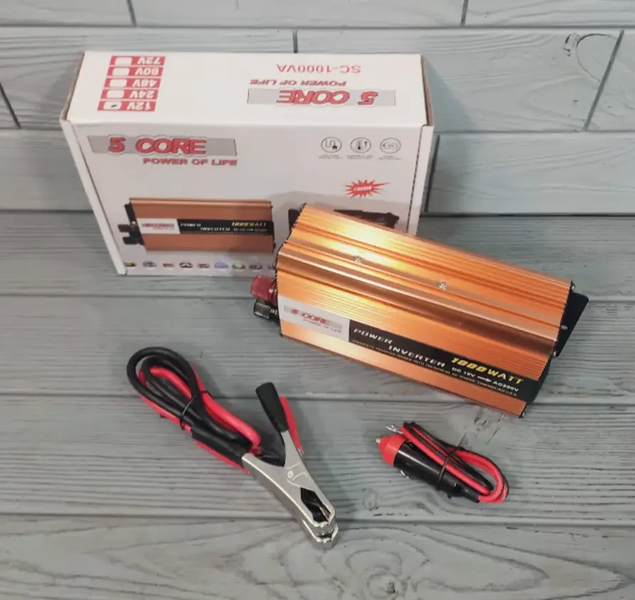 4177133524_preobrazovatel-napryazheniya-12v-220v Преобразователь напряжения 12V-220V 1000W/инвертор автомобильный 1000W 12 V UN-3054 (work 660W) - Зображення 1
