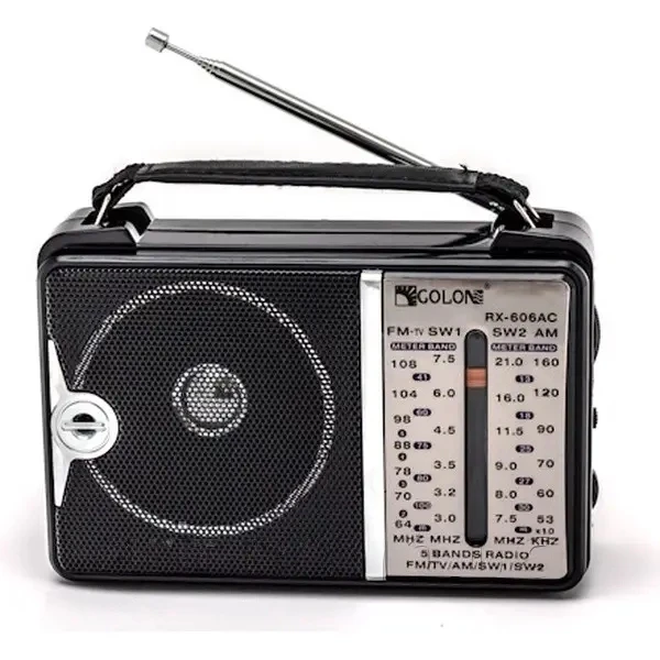4283522459_radiopriemnik-portativnyj-golon Радиоприемник портативный Golon RX-606AC, черный - Зображення 1