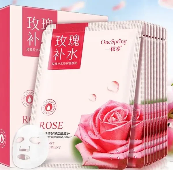 Тканевая маска для лица с экстрактом роз Rose Moisturizing Mask One Spring 30г
