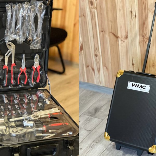 Набір інструментів WMC TOOLS 408 предметів з трещоткою в чемодані