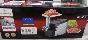 Электрическая мясорубка с шинковницей Crownberg CB-4216 3200 Вт Кухонный комбайн — фото 2
