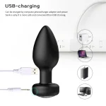 Анальная пробка с пультом дистанционного управления вибратор USB — фото 4