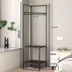 Угловая напольная вешалка для одежды 180х45х45 см стойка для вещей Corner coat rack NO:9603 — фото 2
