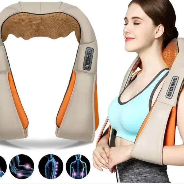 УЦЕНКА! Роликовый массажер для спины и шеи Massager of Neck (Плохая упаковка 3394)