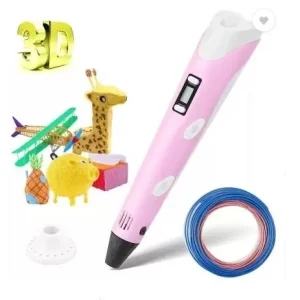 3D-Ручка 3Dpen С Lcd Экраном Полный Набор Пластик Розовый