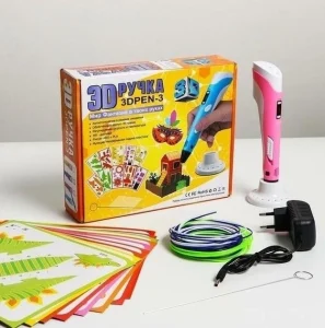 3D-Ручка 3Dpen С Lcd Экраном Полный Набор Пластик Розовый — фото 2