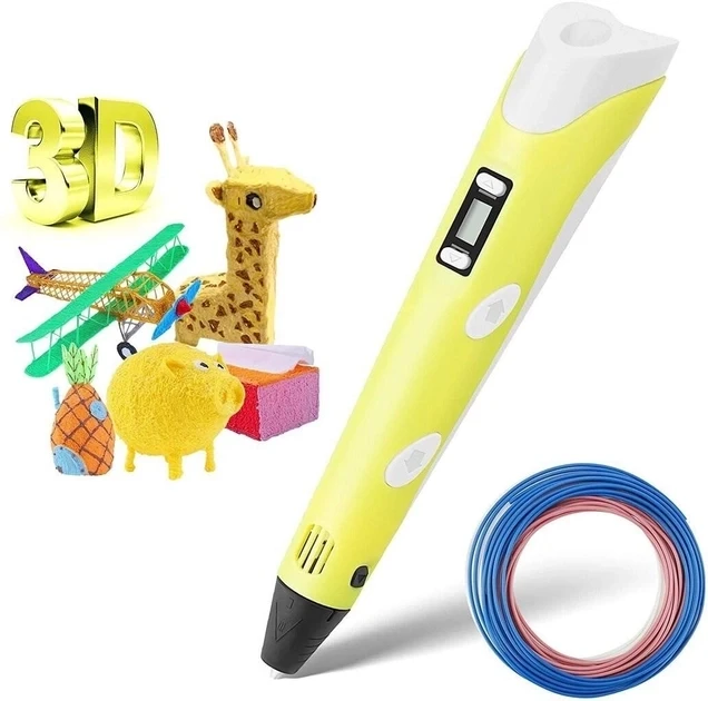 3d ручка для детского творчества 3Dpen С Lcd Экраном Полный Набор Пластик Жёлтый 3d ручка для детского творчества 3Dpen С Lcd Экраном Полный Набор Пластик Жёлтый