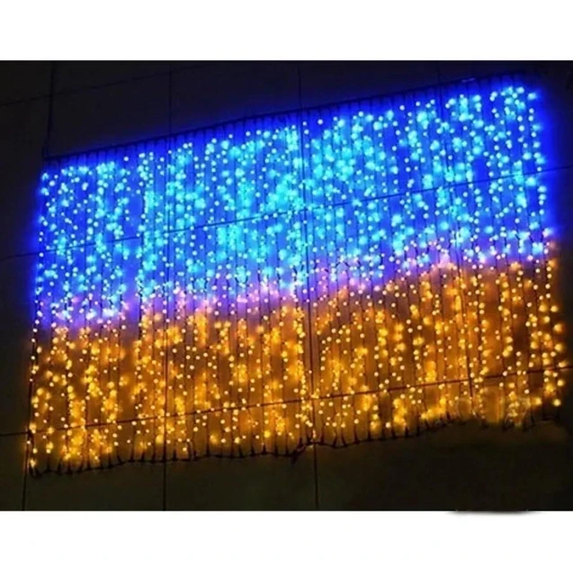 Гірлянда штора Прапор України 2*2м 160 LED DL жовто-синя Гірлянда штора Прапор України 2*2м 160 LED DL жовто-синя
