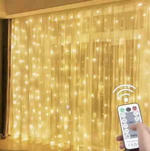 Светодиодная гирлянда штора LED Light 3х2 метра от USB + пульт Теплый SF-19