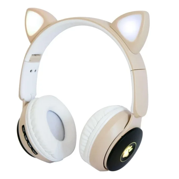Детські безпровідні наушники "Wireless earphone ST77M" Бежеві