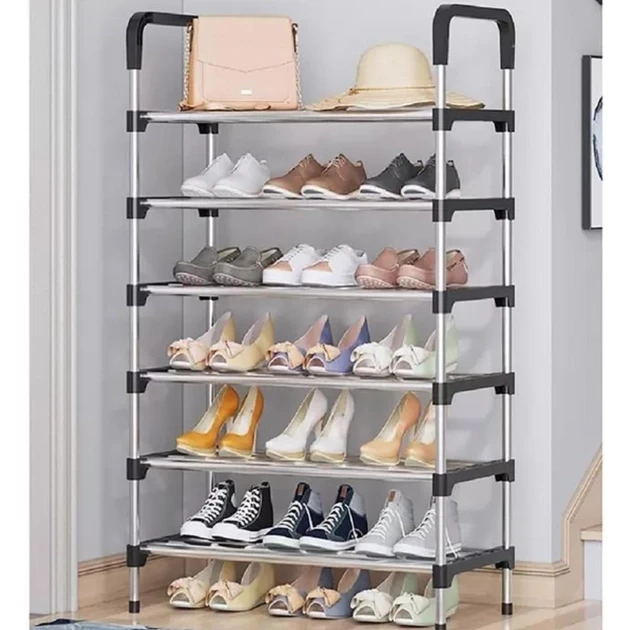5384800882_polka-dlya-obuvi Полка для обуви 6 секций New shoe rack 56 х 28 х 113 см - Зображення 1