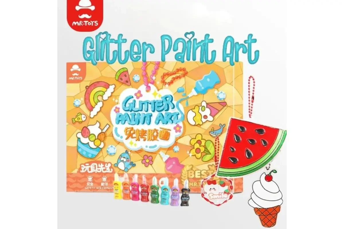 5599080957_nabor-dlya-izgotovleniya Набор для изготовления брелоков с блестками Glitter Paint Art - Зображення 1