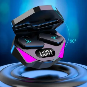 Игровые геймерские беспроводные наушники Bluetooth TWS X15 стерео гарнитура с микрофоном зарядным кейсом — фото 2