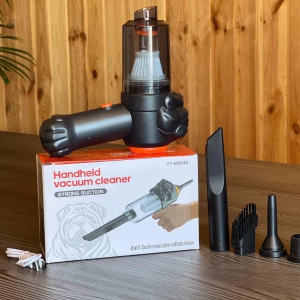 Автомобильный портативный беспроводной аккумуляторный пылесос 2 in1 Vacuum cleaner ЧЕРНЫЙ LY-597