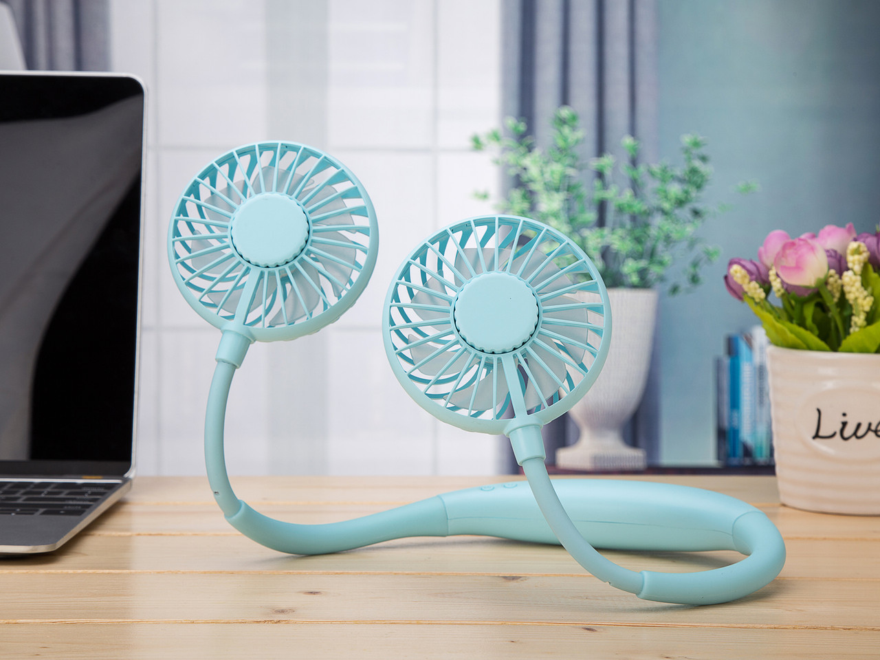 5931475047_ventilyator-na-sheyu Вентилятор на шею портативный с аккумулятором Neck Fan Sport Fan31 - Зображення 1