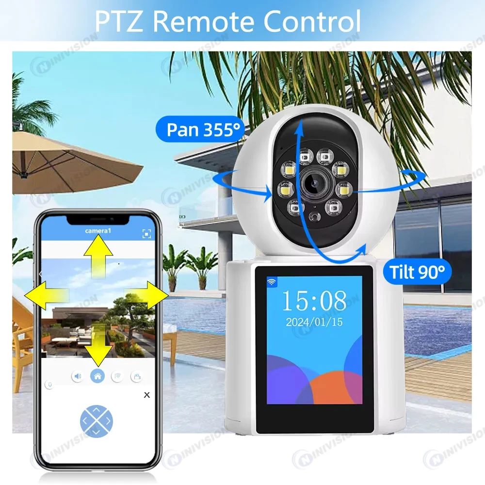6018774448_5-megapikselnaya-28-dyujmovaya 5-мегапиксельная 2,8 дюймовая Wi-Fi Голосовая камера видеоняня с видеозвонком - Зображення 1