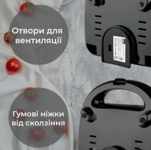 Электрогриль мультимейкер Rainberg RB-5408 4в1 орещница бутербродница бельгийская вафля гриль 2200 Вт — фото 2