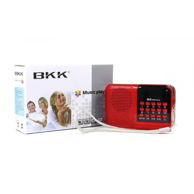 6156107064_radiopriyomnik-akkumulyatornyj-bkk Радиоприёмник аккумуляторный BKK S61 Радио колонка с FM USB MicroSD - Зображення 1