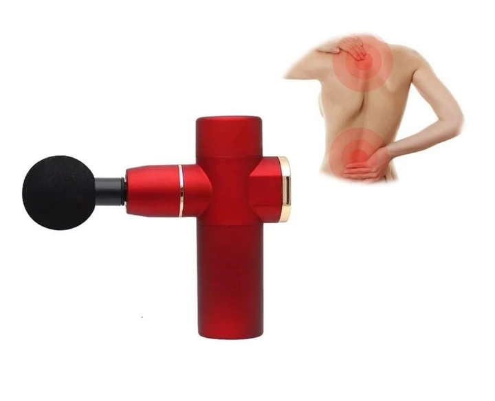 6156940505_portativnyj-ruchnoj-massazher Портативный ручной массажер пистолет для тела Fascial Gun Mini Red - Зображення 1