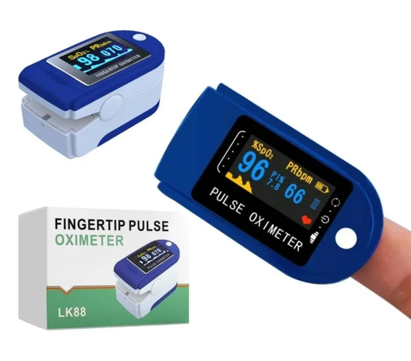Пульсоксиметр Fingertip LK88 Pulse Oximeter Бело-синий