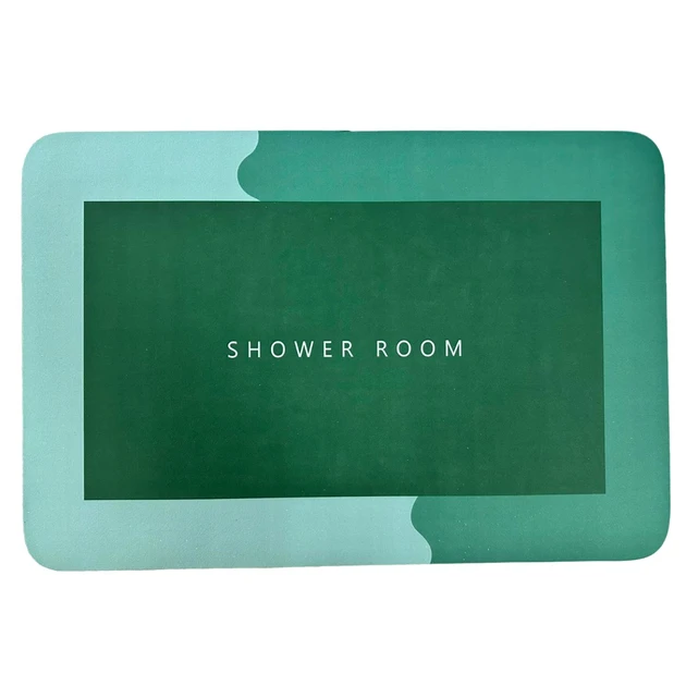 6170889365_kovrik-superpogloschayuschij-dlya Коврик суперпоглощающий для ванной комнаты Shower Room 40 х 60 см Прямоугольный Зелёный - Зображення 1