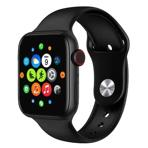 6255297220_umnye-chasy-smart Умные часы Смарт часы Smart Watch T500 с сенсорным экраном и пульсометром голосовой вызов черные - Зображення 1