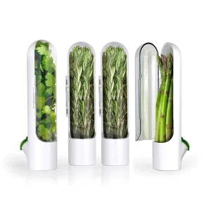 Контейнер органайзер для хранения зелени 25*9,5 см в холодильник HERB SAVER HZ-11 для овощей — фото 2