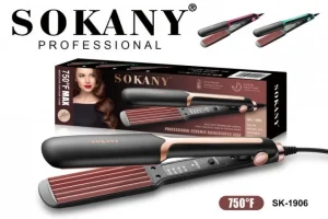 Щипцы гофре для волос Sokany SK-1906 профессиональные утюжок плойка с индикатором работы 40 Вт Черный