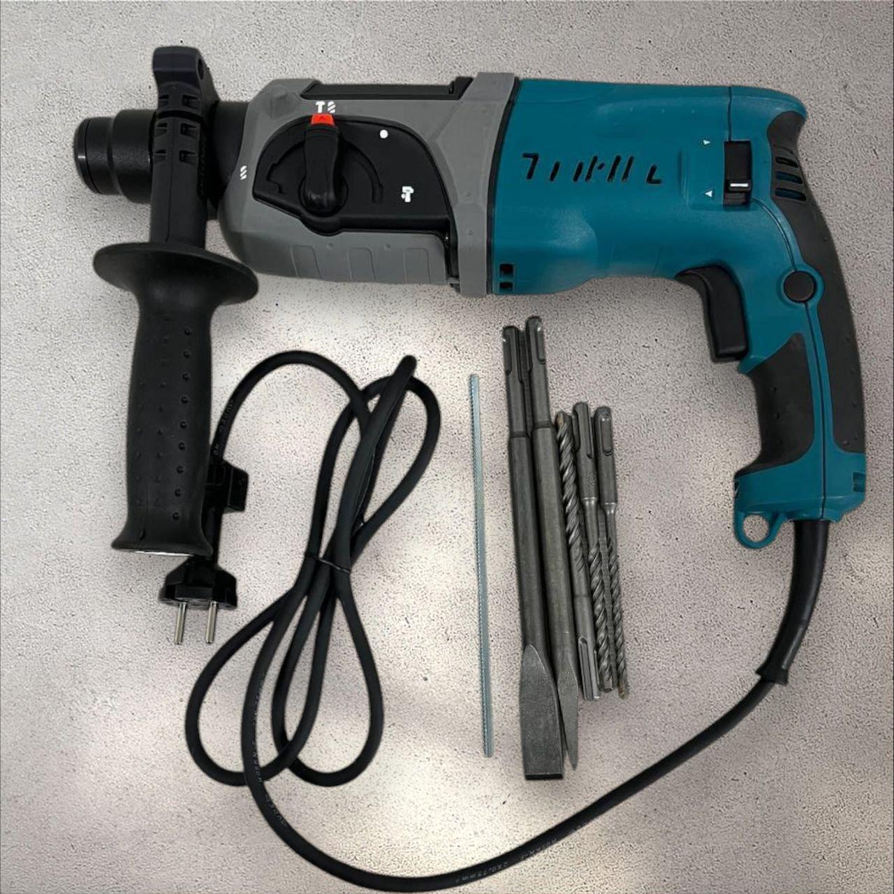 6272674385_perforator-stroitelnyj-setevoj Перфоратор строительный сетевой 780 Вт 2.4 Дж, Мощный перфоратор в кейсе для переноски - Зображення 1