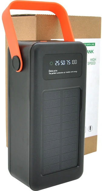 6298495190_portativnaya-batareya-new Портативная батарея NEW внешняя повербанк Power Bank 100000 mAh с солнечной панелью и фонариком - Зображення 1