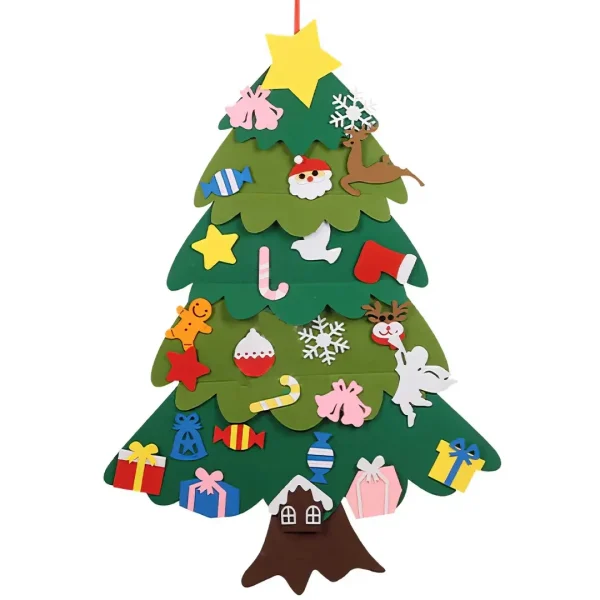 Дитяча Різдвяна ялинка з іграшками з фетру Chrismas Free 95x70 см
