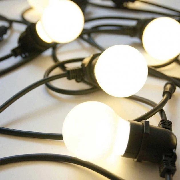 6350935582_girlyanda-ulichnaya-retro Гирлянда уличная Ретро Лампочки на 20 штук WARM Bulbs LED 50 и 5 метров МХ 1-223 Теплый Белый - Зображення 1
