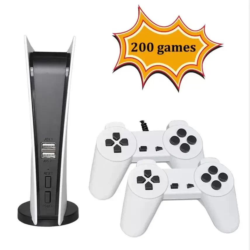 6390707381_igrovaya-konsol-retro Игровая консоль ретро приставка для телевизора Dendy Game Station GS5 200 игр 8 Bit - Зображення 1