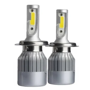 Комплект автомобильных светодиодных LED ламп с охлаждением С6 LED H4 LED лампы для авто 3800Лм — фото 2