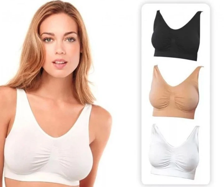 6455795229_besshovnyj-byustgalter-bez Бесшовный бюстгальтер без косточек Ahh Bra, XL комплект из 3х штук - Зображення 1