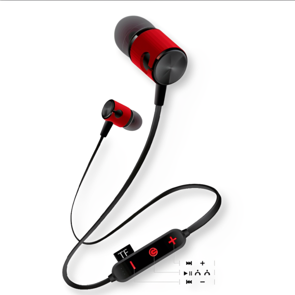 Магнитные беспроводные наушники с плеером Bluetooth MG-G20 Bluetooth 4.2  Красный