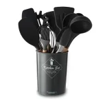 Силиконовый кухонный набор принадлежностей Kitchen stuff 12 предметов BLACK — фото 2