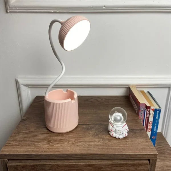 Лампа настольная Risalux сенсорная, LED, 6 Вт, USB, АКБ, 3 режима, белый, 9х9х41 см