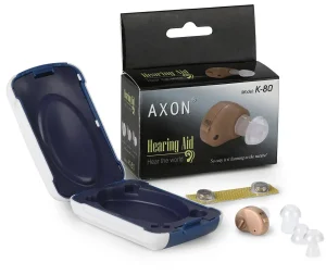 Внутриушной слуховой аппарат усилитель слуха Axon K-80 для пожилого человека пенсионеров